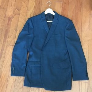 Bar III navy slim fit wool blazer 42R